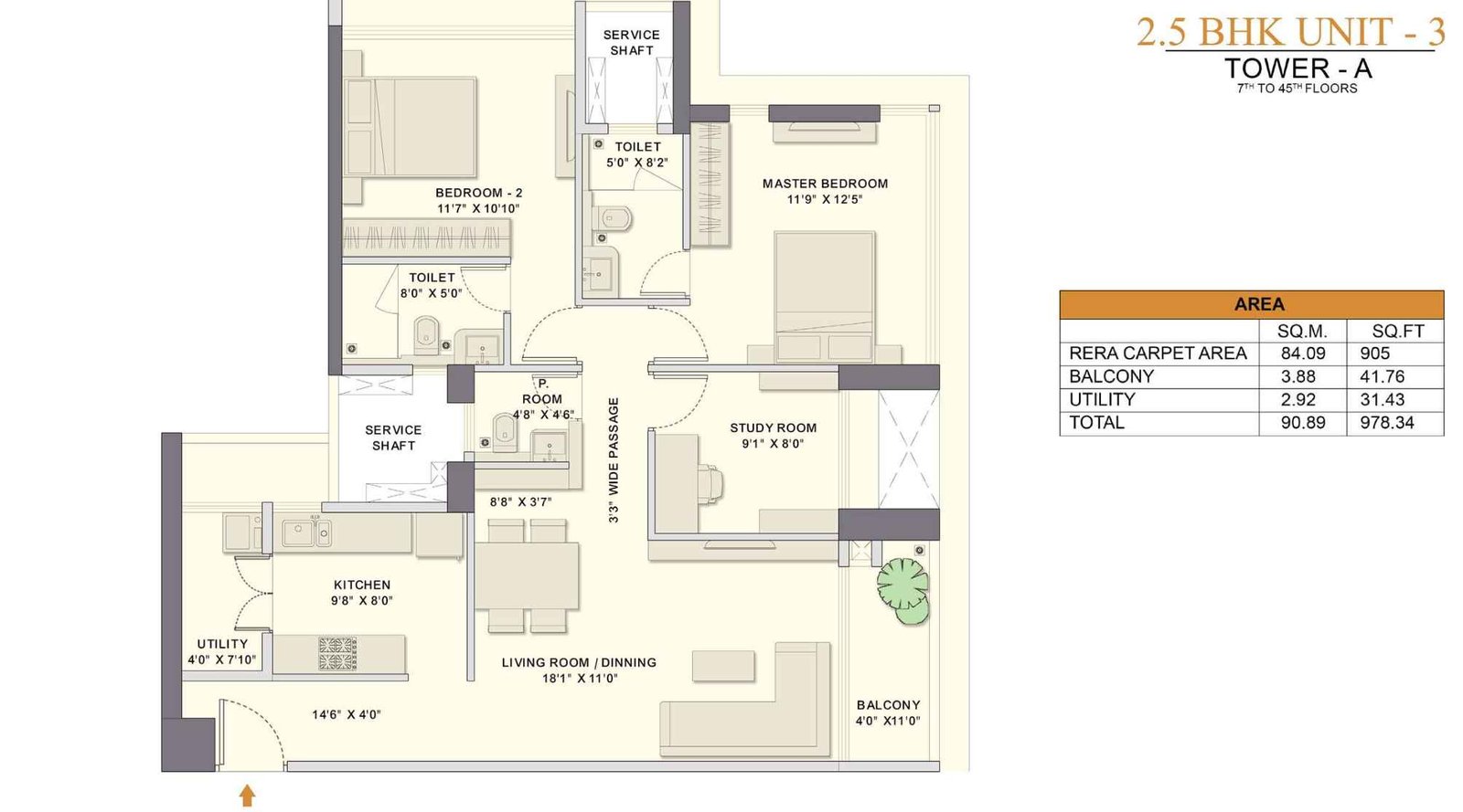 Adani- Codename- Lit-floor-2.5-BHK-Tower-A-unit-3